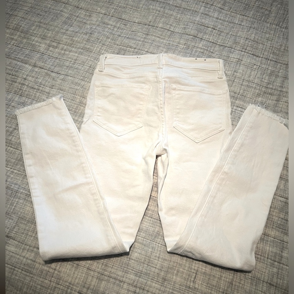 AllSaints Grace white jeans 26 ankle fray we006q